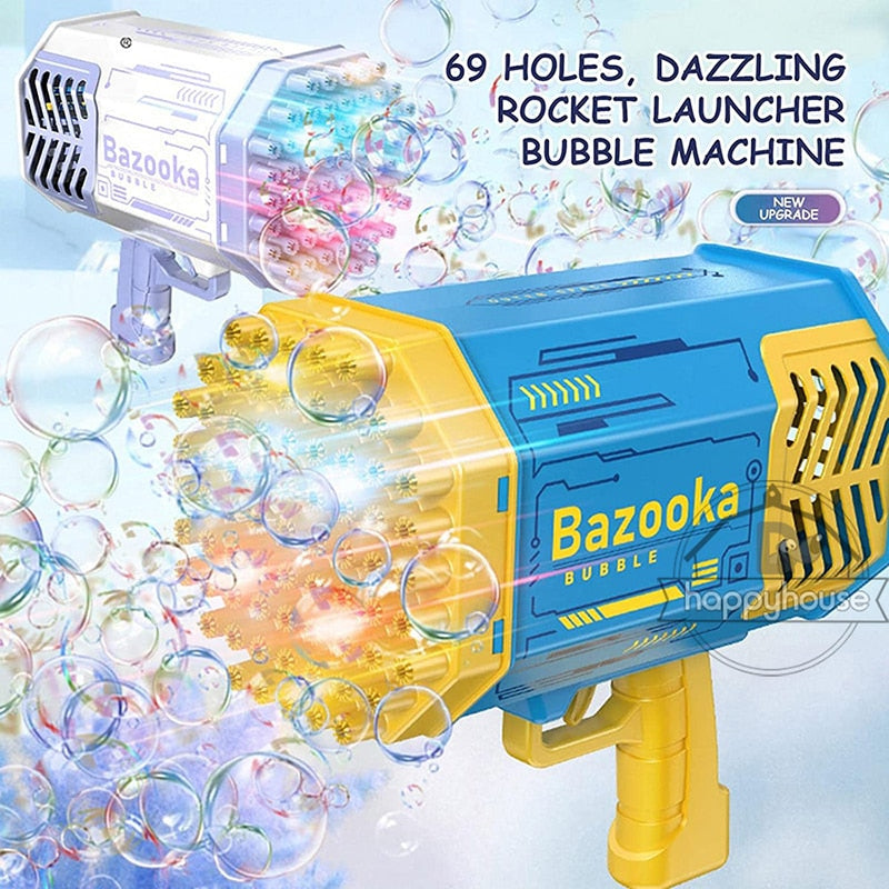 Fun Little toys Bubble Bazooka Gun Blaster, 69 Holes Bubble