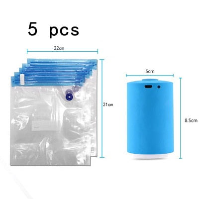 5pcs Vacuum Sealer Bags Food Grade Large Capacity Vacuum Sealer