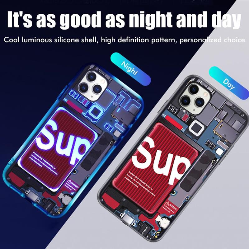 Glowing Light Cell Phone Case Music Control Luminous Cover Home