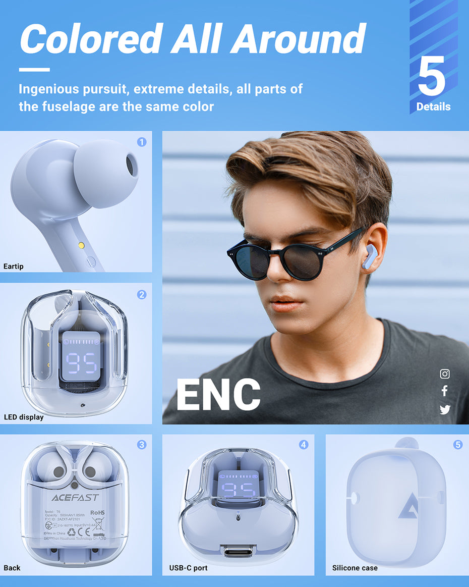 Colorful discount bluetooth earbuds