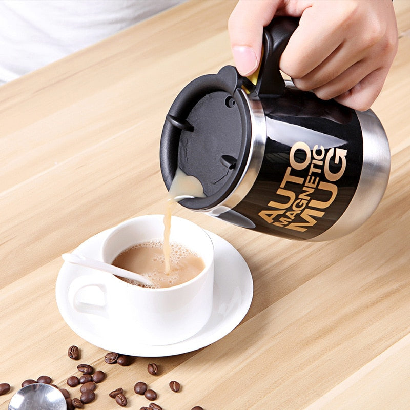 Self Stirring Mug Coffee Cup Automatic Self Stirring Magnetic Stainless  Mixer