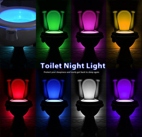 Multicoloured Toilet Night Light, Toilet Seats